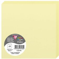 Karta podwójna Pyłek 135x135 kanarkowy żółty