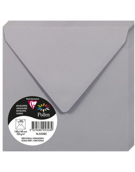envelopes POLLEN koala grey 140x140 mm - 5328C
