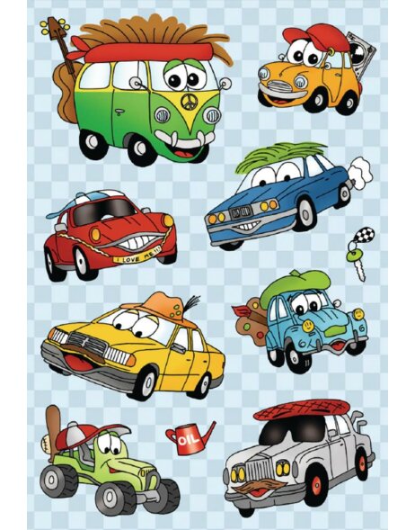 Stickers CARS with moving eyes - MAGIC-Reihe