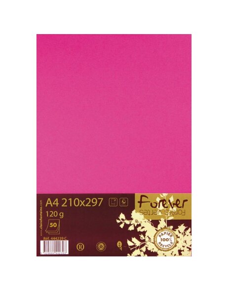 Pack 50 sheets of paper Forever, din a4, 120g fuchsia