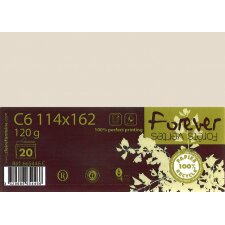 Enveloppes Forever C6 120g ivoire 20 pièces