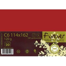 Envelopes Forever c6 120g red 20 pieces