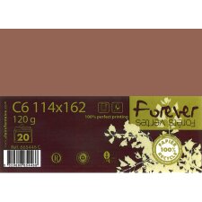 Sobres Forever C6 120g marrón 20 unidades