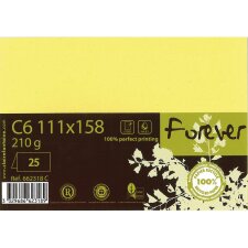 Podwójna karta Forever C6 210g cytrynowożółta 25 szt.