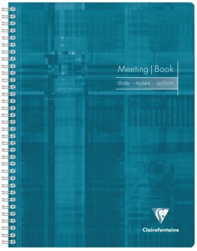 Libro de reuniones DIN A4+ 22,5x29,7cm, 80 hojas, 90g, formulario de reuniones surtido