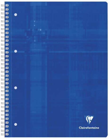 College pad A4 Clairefontaine 80 sheets checkered blue
