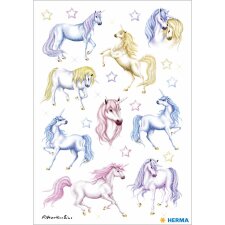 HERMA Stickers "Unicorn" - self adhesive, DECOR glitter