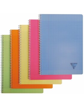 Spiral Notebook A4 PP Linicolor, A4, 50 Sheets, 90g, French Ruling - Assorted