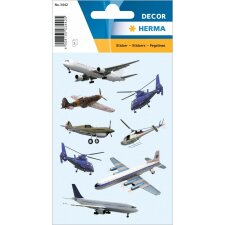 herma zelfklevende stickers met vliegtuigen en helikopters van decor