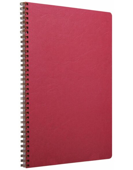Cahier &agrave; spirales Age Bag, DIN A4 21x29,7cm, 50 feuilles, 90g, quadrill&eacute; rouge cerise
