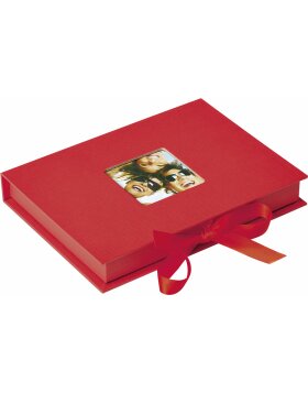 Caja de regalo para fotos Fun rojo 13x18 cm