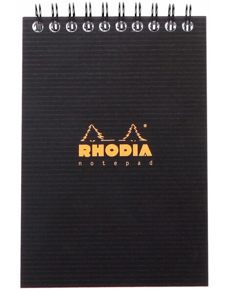 Notepad with spiral binding RHODIA, DIN A6, 80 sheets, 90g, checkered