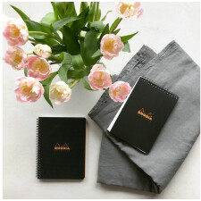 Notepad with spiral binding RHODIA, DIN A6, 80 sheets, 90g, checkered
