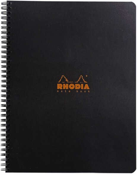 Notizheft Rhodia Classic, DIN A4+ 22 ,5x29,7cm, 80 Blatt, 80g, liniert mit Rand schwarz