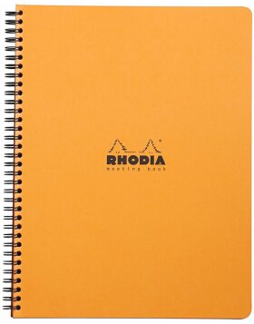 Meeting Book Rhodia Classic, DIN A4+ 22,5x29,7cm, 80 Blatt, 80g, Meeting-Vordruck