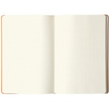 Web Notitieboek a5 oranje 96 vellen, 90g ivoor, Stippenraster