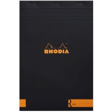 Rhodia, DIN A4+ 22,5x29,7cm, 70 Blatt, blanko Schwarz
