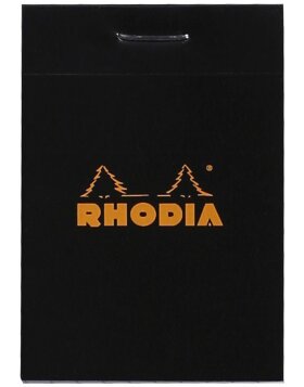 Rhodia schrijfblok 52x75 60 vel vierkant zwart
