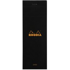 Writing pad stapled Rhodia, 74x210mm, 80 sheets, 80g, lined