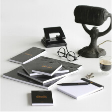 Notepad Rhodia, DIN A5 14,8x21cm, 80 sheets, 80g, lined with black border