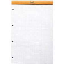Notepad Rhodia, DIN A4 21x31,8cm, 80 sheets, 80g, checkered