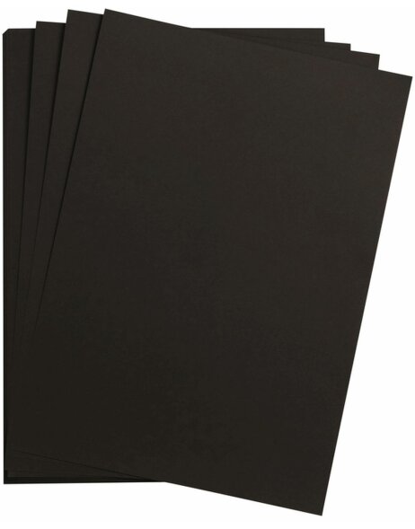 25 fogli di carta colorata nera A4