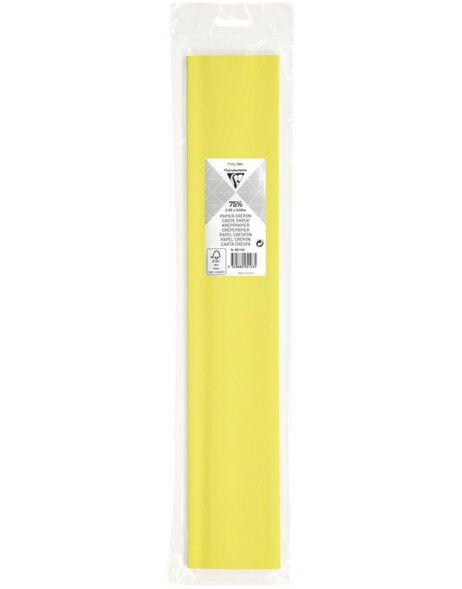 roll crepe paper in straw yellow - 95114C Clairefontaine