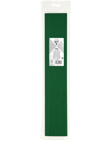 Rolka papieru krepowego w kolorze zielonym Laurel - 95150C Clairefontaine