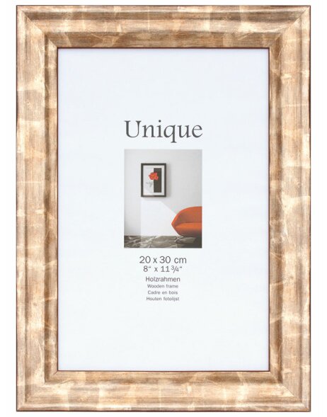 Picture frame UNIQUE III - 21x30 (A4) - bronze, wood