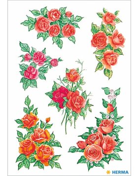 adesivi herma romantici bouquet di rose della serie decor