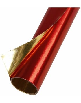 Rollo de papel de aluminio doble cara rojo