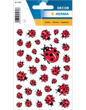 HERMA Sticker Rote Marienkäfer aus der DECOR-Reihe