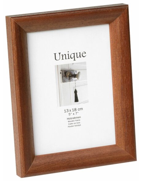 Wooden picture frame UNIQUE  4 - walnut, 10x15 cm