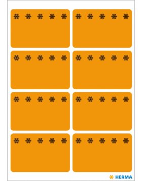 HERMA Self adhesive freezer labels - orange, 6 sheets