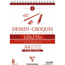 Croquis drawing pad 50 sheets white din a4