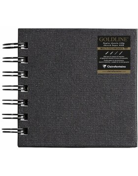 Sketchbook square Goldline, 10x10cm, 140g - Black