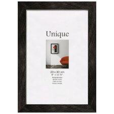 Wooden picture frame UNIQUE 5 - black, 20x30 cm