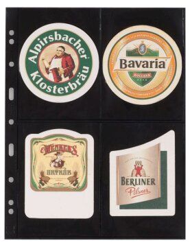 5 - Pack sheets for Beer Coaster Binder, black