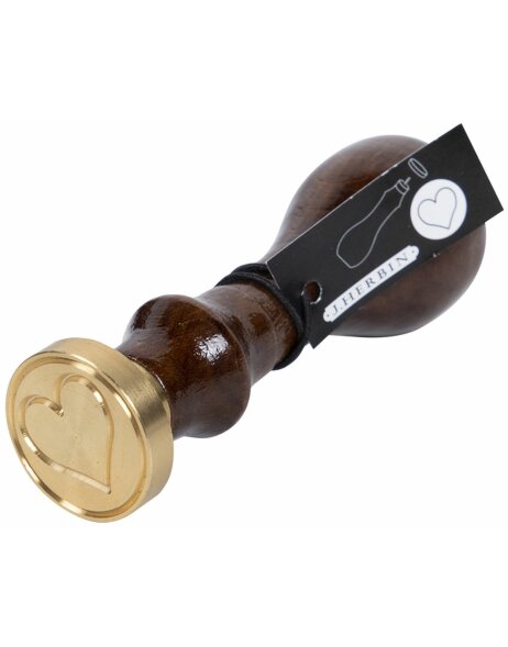 Seal around with wooden handle heart