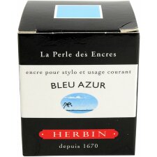 Inkt voor vulpen 30 ml azuurblauw