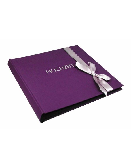 Album de mariage en lin Josephine violet