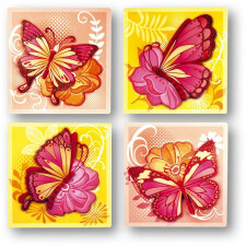 Deko Wand-Sticker 30x30 Schmetterlinge