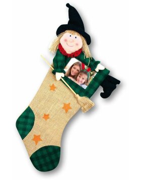 XL Christmas sock witch 60 cm