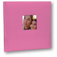 Album fotograficzny Bawełniany różowy 24x24 cm 40 stron