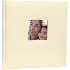 ZEP Álbum de fotos Algodón crema 24x24 cm 40 páginas blancas