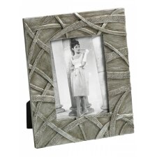silver portrait frame MOLISE 13x18 cm mesh