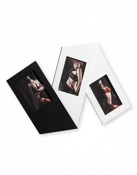 Galerierahmen Skin 3x 10x15 cm, schwarz-weiss, Zickzack