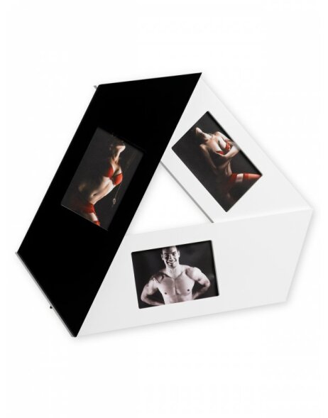 Cornice da galleria Skin 3X10x15 cm triangolo bianco-nero