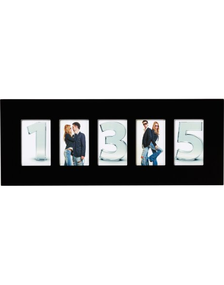 New Line gallery frame 5 pictures 10x15 cm black