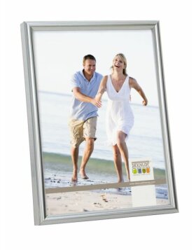 Plastic frame S011 silver 24x30 cm